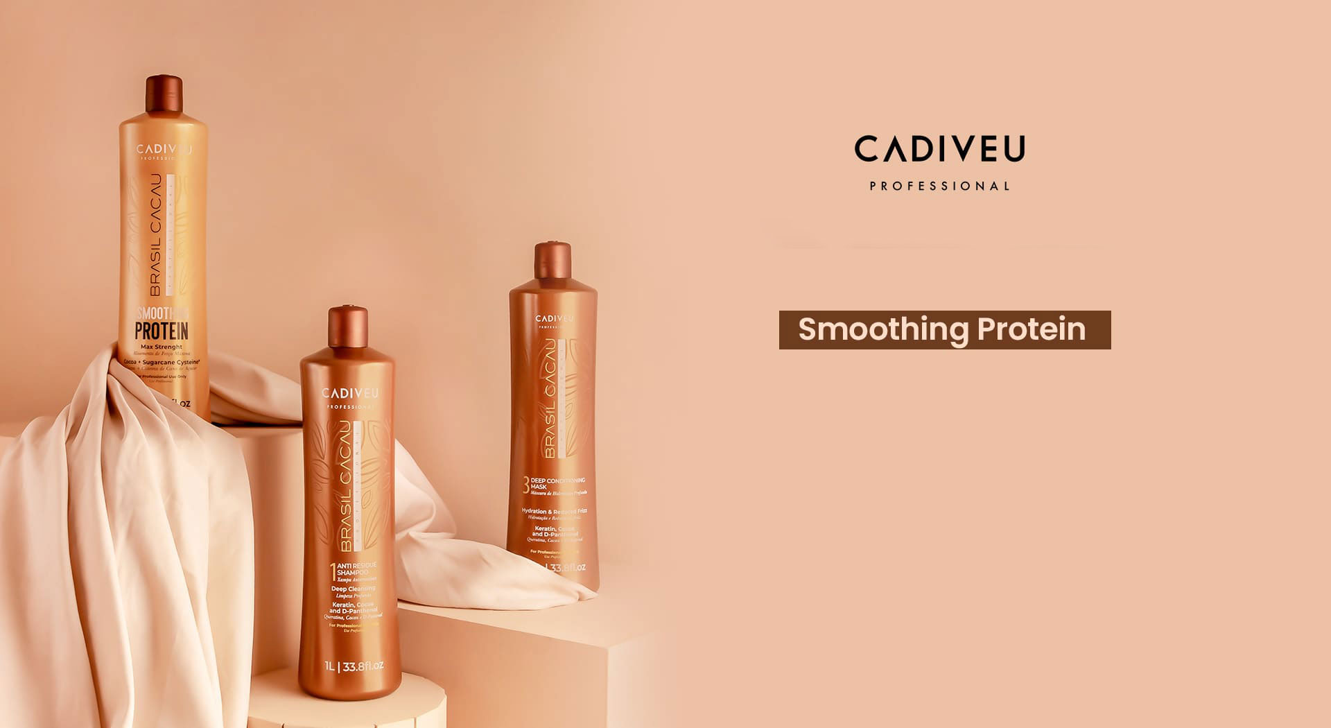 Cadiveu Brasil Cacau keratine behandeling overview glad glanzend haar